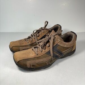 Skechers Shoes Casual Dress Lace Up Sneakers Brown Leather Men’s Size 11